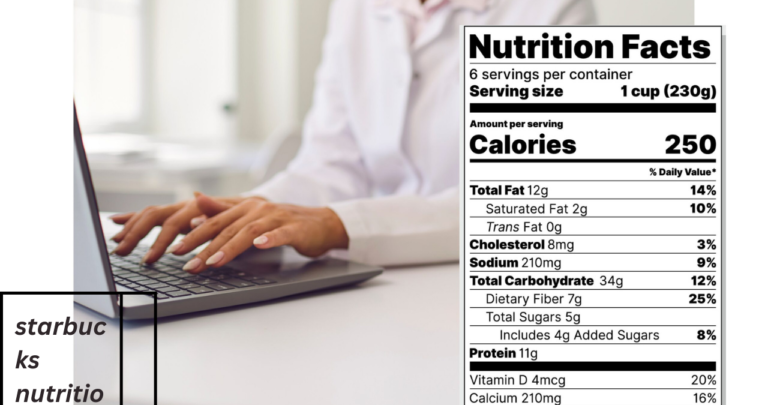starbucks nutrition calculator